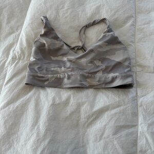 Athleta Gray Camo Sports Bra